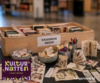 Kulturnat: Selvkørende workshop: Klip, fold og kreér med bøger