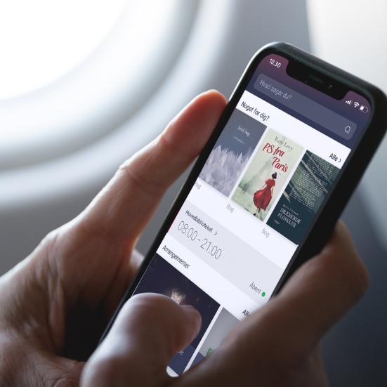 Download app'en Biblioteket og få hele biblioteket på din smartphone