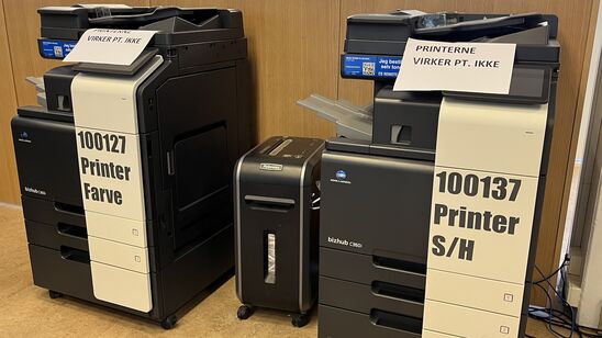 to kopimaskiner der står på Hovedbiblioteket
