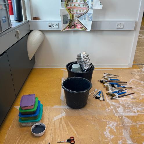 stemningsbillede fra workshop med skoleklasser